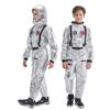 Silver Spaceman Jumpsuit Boys Astronaut Costume for Kids Halloween Cosplay Children Pilot Carnival Party Fancy Dress