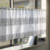INTERIX Embroidered Lace Cafe Curtain for Small 100cm Wide X 90cm Daisy Made In Japan Windows, Long, Design, Silver, CF6-100-90,