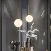 Современный светодиодный стеклянный шар, подвесной светильник, лампы, черный, серебристый, латунный, скандинавский домашний декор, светодиодная лампа для столовой, золотой подвесной светильник