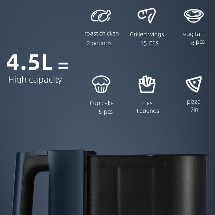 4.5L 1400W Air Fryer Oil Free Health Fryer Cooker Multif Touch LED Deep Fryer Without Oil Airfryer Chicken French Fries Pizza