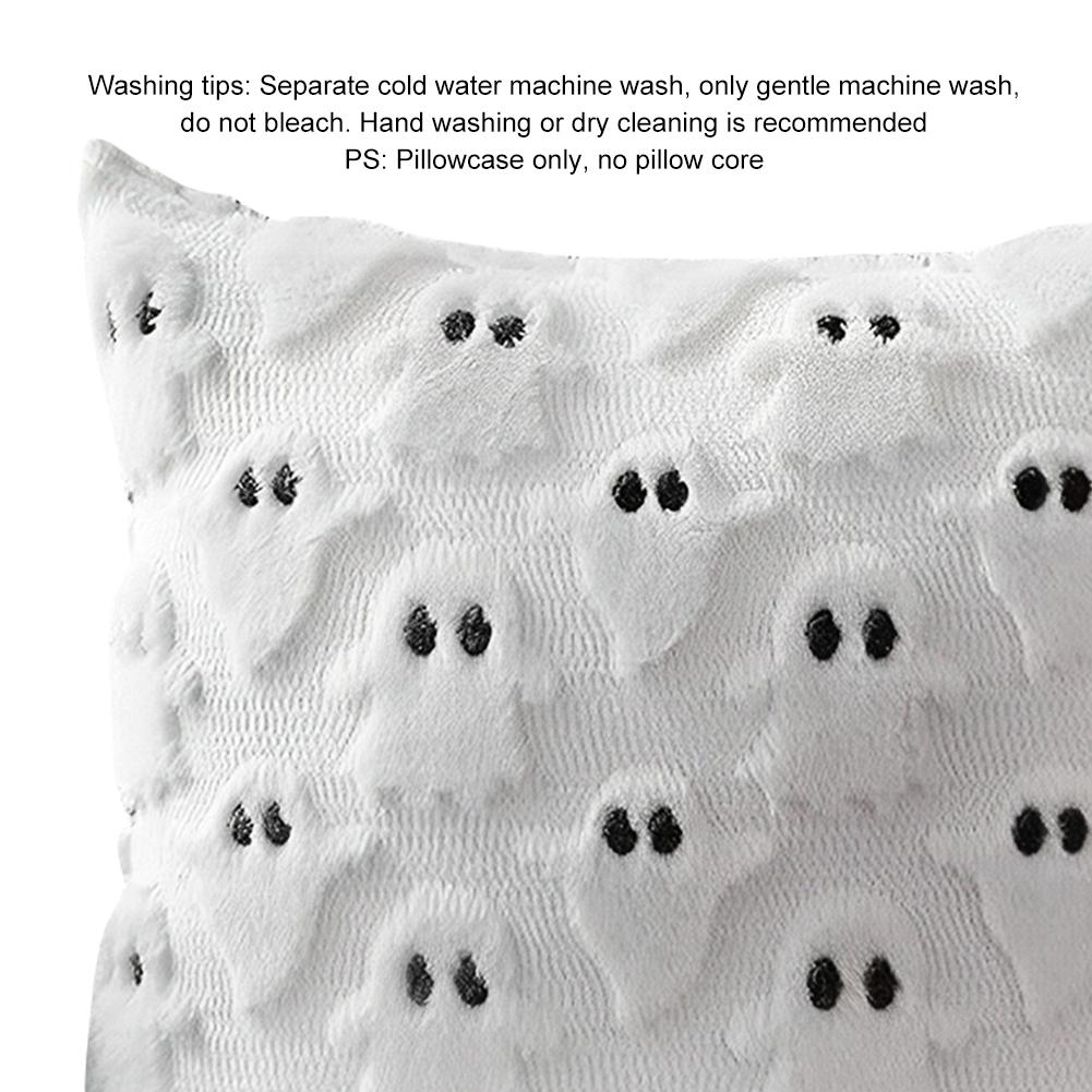 Halloween Decoration Pillow Cover Fall Pillow Covers Pumpkin Throw Pillow Cases Soft Plush Faux Fur Wool Xmas Couch Cushion Case