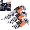 9Pcs/Set Double End L Shape Screwdriver Hex Allen Wrench Torx Head Spanner Tools