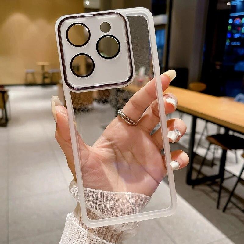 Candy Color Silicon Phone Case for Samsung Xiaomi Redmi Poco Infinix OPPO Soft Phone Cases With Camera Lens Protective Flim Protector Men Women Cover