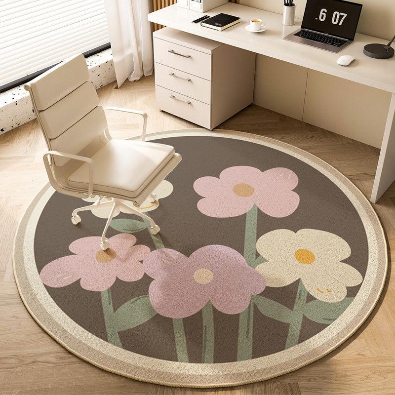Round Carpet Chair Floor Mat Bedroom Living Room Carpet Home Study Children's Room Mat