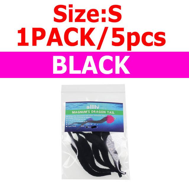 5PCS/Pack Size S Magnum's Dragon Tail for Pike Musky Strearmer Fly Saltwater Fishing Bait Fish Fly Tying Material