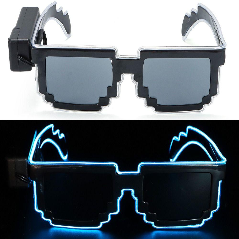 Wireless LED Light-up Glasses Glow In the Dark Neon Rave Shades  for Adult Kids