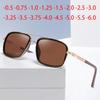 0 -0.5 -0.75 -1.0 To -6.0 Gray/Tea Lens Prescription Sunglasses Men Polarized Myopia Women Goggle Square Punk Sun Glasses