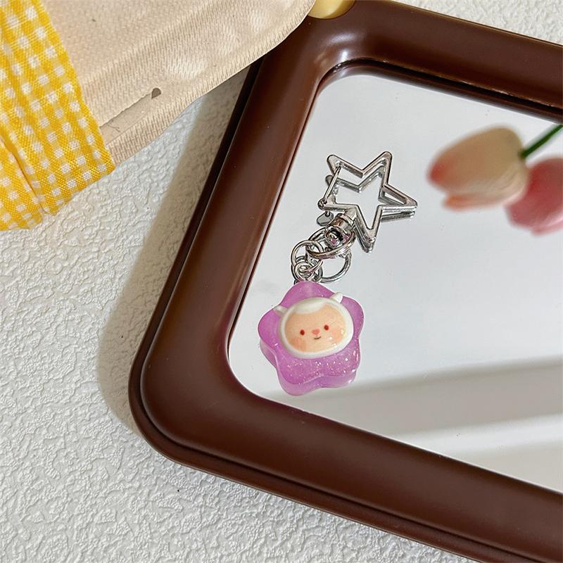 Key Decoration Cute Bag Pendant Accessories Lucky Star Keychain Cartoon Luminous Keychain