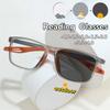 Photochromic Presbyopia Sunglasses for Women Men Trendy Blue Light Blocking Far Sight Glasses TR90 Prescription Reading Eyewear
