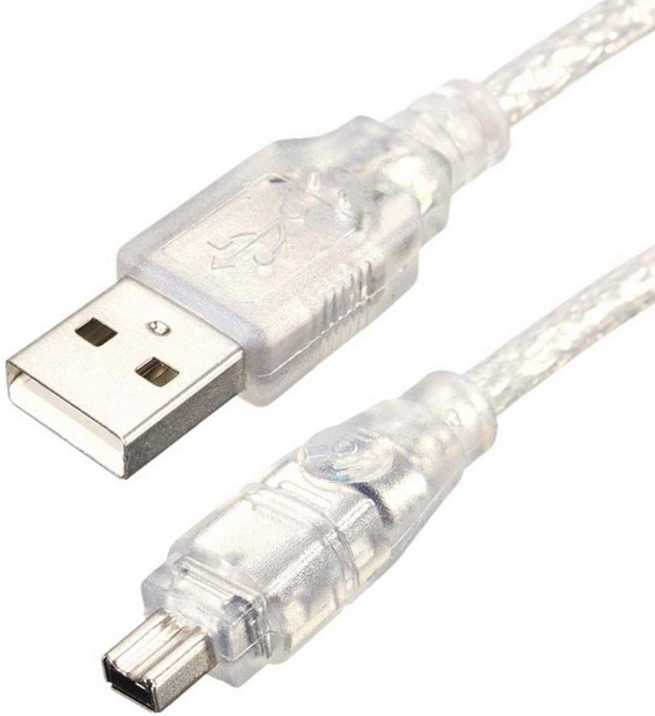 BLUEXIN USB Male To Firewire IEEE 1394 4 Pin Male iLink Adapter Cord Cable for Sony DV DCR-TRV75E