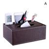 Home Desk Table Remote Control Phone Tissue Paper Storage Box Holder Organizer