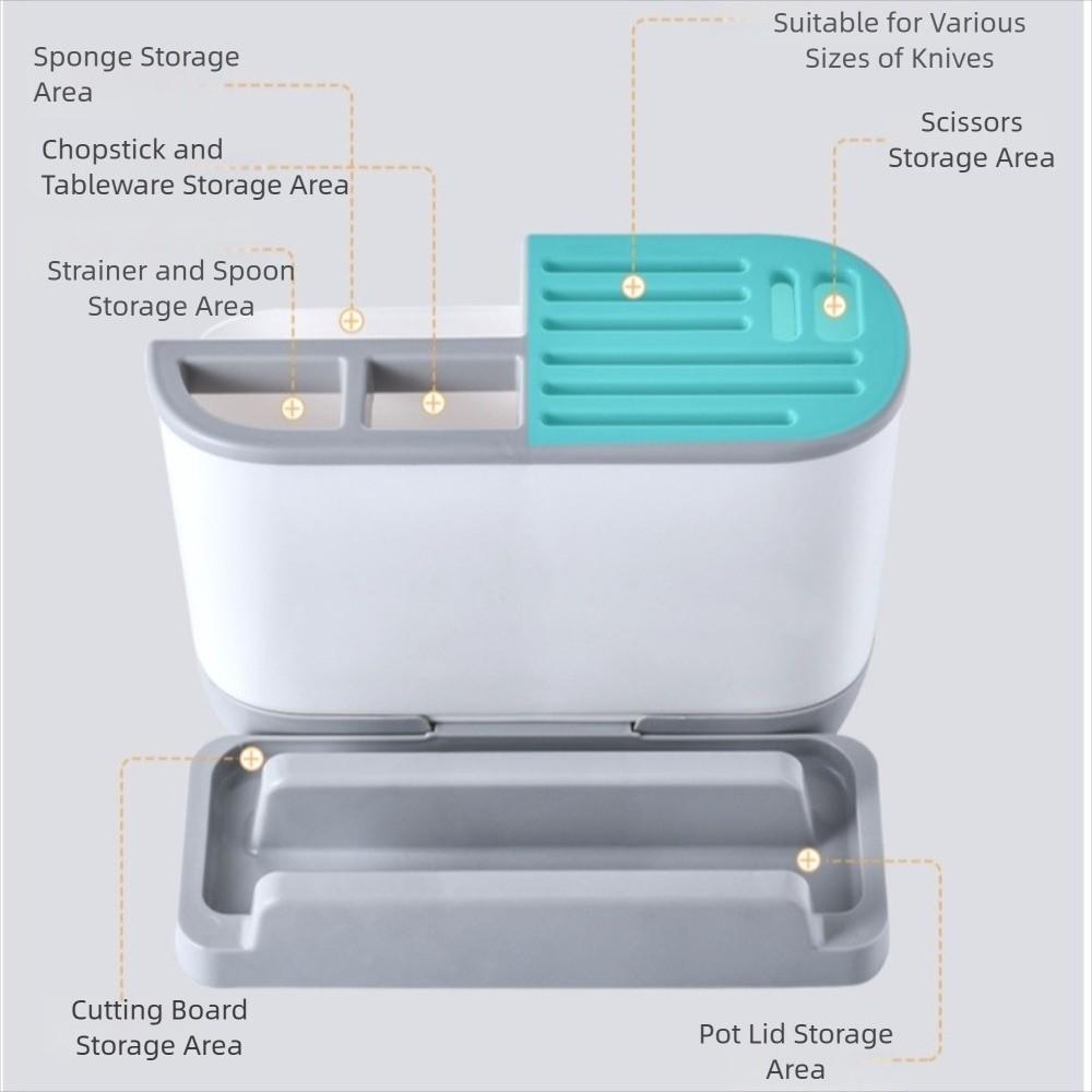 Компактный многофункциональный держатель для кухонных приборов большой вместимости со встроенным органайзером-сушилкой. Кухонная утварь