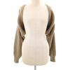 TAN Made In Japan Wool Blend Long Sleeve Knit Bolero F Beige Women Used