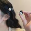 Hepburn-Style Pearl Hairpin: Retro French Shark Clip for Women’s Bangs, Light Luxury Accessory