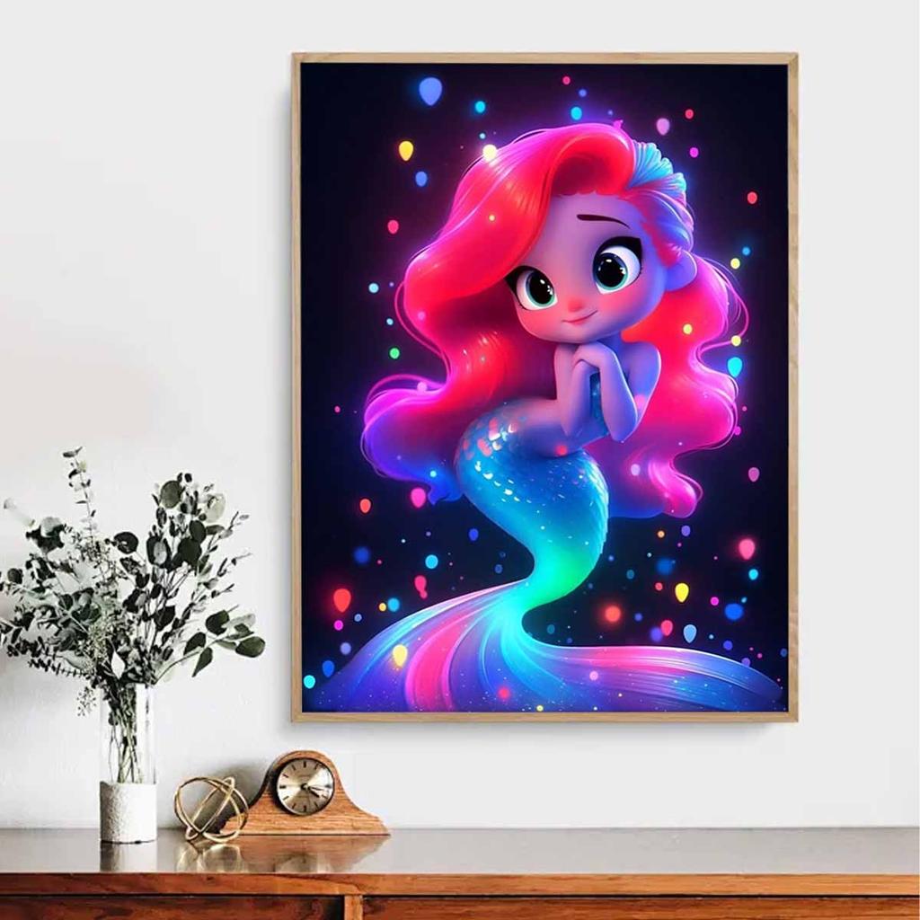 DIY Diamond Painting The Little Mermaid Cross Stitch Kit Mosaic Art Diamond Painting Full Circle Diamond Home Decoration
