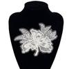 White Mesh Hollowed-Out Sequin Embroidery Flower Cloth Sticker Sweater T-Shirt Clothing Decoration Accessories Lace Lace Accessories