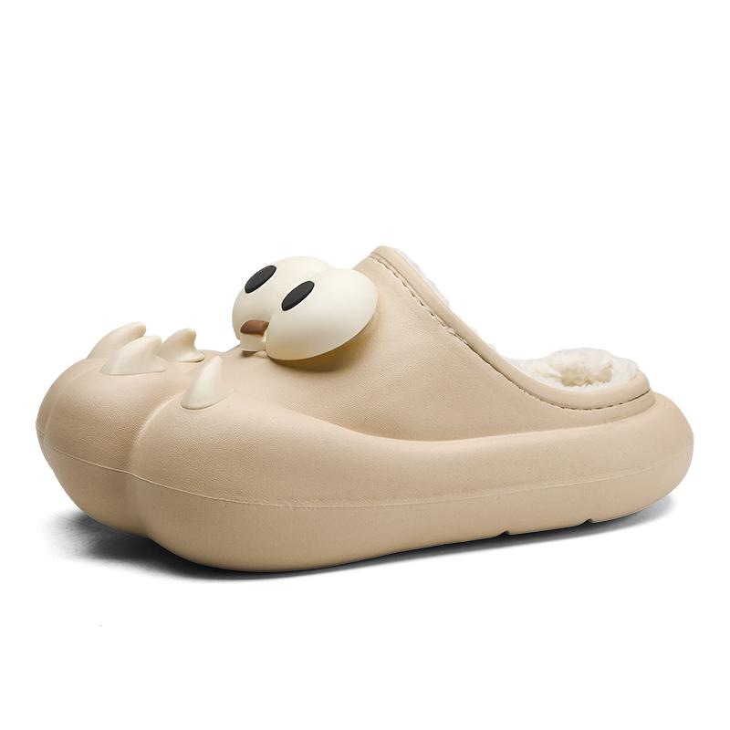 Winter Couple Plus Size Fashionable Lightweight and Plush Warm Slippers Cotton Shoes Men's and Women's Casual Cotton Slippers 36-45