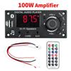 2*50W DIY Digital Amplifier Bluetooth 5.0 MP3 Decoder Board Car MP3 Music Player USB FM Radio TF Card Mic Aux Recording Module