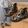 Fashion 2024 Fall New Women's Fashion Ankle Boots Butterfly Pattern Black Gold Covered Short Boots Women's Professional Chelsea Boots