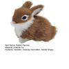1/5Pcs Plush Rabbit Figurine Realistic Simulation Bunny Model Lifelike Artificial Fur Animal Miniature Home Office Easter Desktop Decoration Ornament