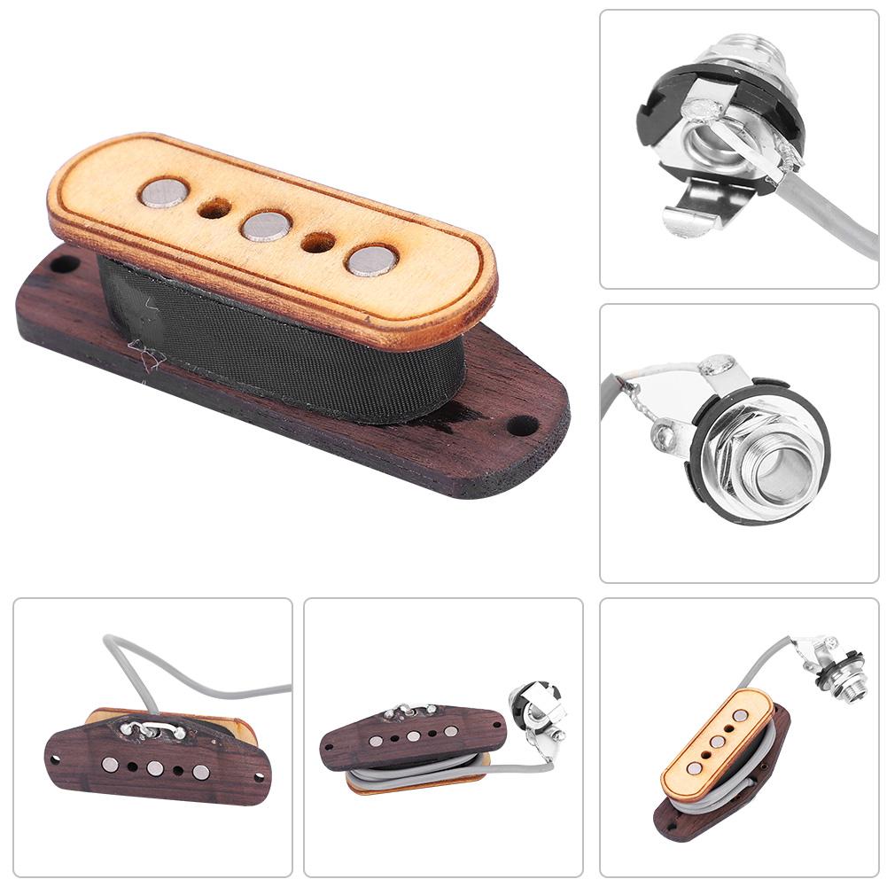 Pre Wired 3 String Pickup Input Jack Repair Parts Replacement for Cigar Box Guitar