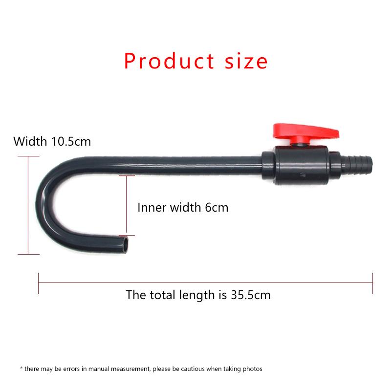 Fish Water Filler Pipe Aquarium Water Filler Tube U Shaped Wall Mounted Automatic Top Off Water Refiller Pipe