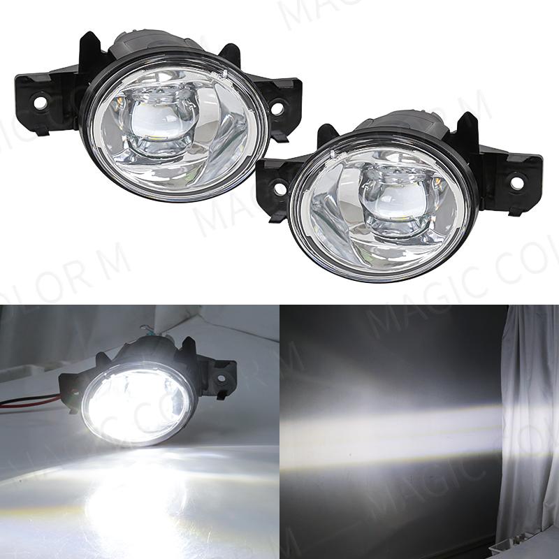 2Pcs Car Fog Lamps Front Bumper Daytime Running Lights DRL For Nissan X-Trail Altima Sylphy Almera QASHQAI March Pathfinder 12V