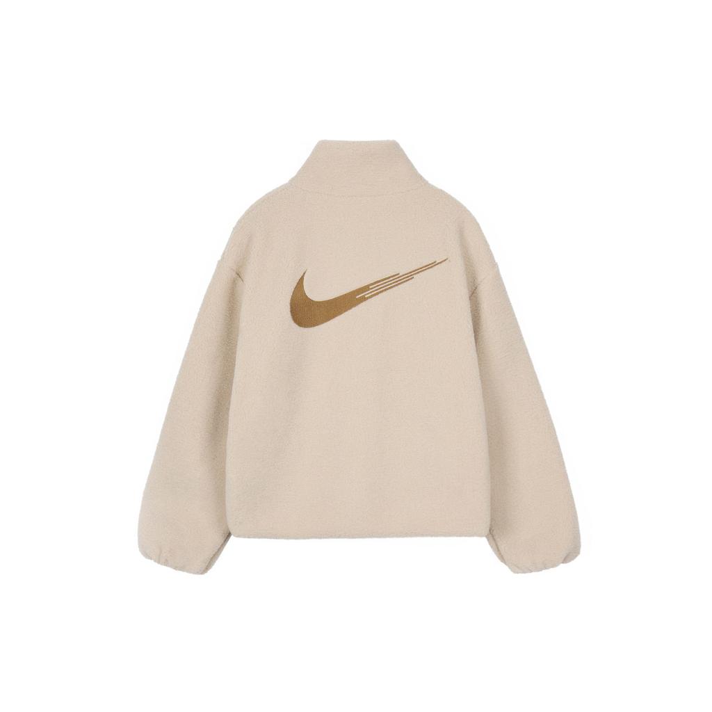 Nike Rabbit Year CNY Series Sportswear Fleece-Lined Woven Stand Collar Zip Jacket Women Jackets Beige White FD4796-126