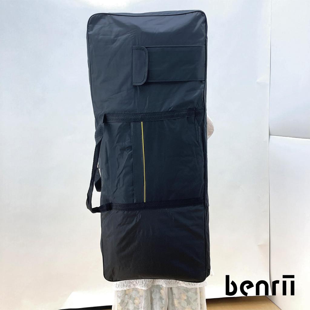 Benrii Keyboard Case, 61 Keys, Soft Case, Backpack, Shoulder Strap, Handbag, Shockproof, Lightweight, Waterproof, Oxford Cloth with Pocket