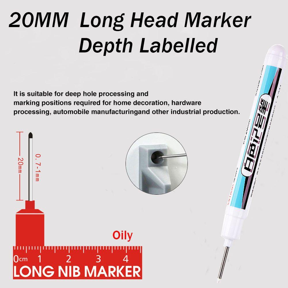 Bathroom Multifunction Depth Marker Pen Long Head Markers Hareware Processing Deep Hole Marker