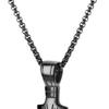 Cool Arrowhead Pendant Stainless Steel Necklace 60cm Chain Vintage Style for Men Boys Teens