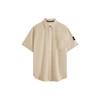 Calvin Klein Solid Color Single-Breasted Short Sleeve Shirt Men Shirts Light-Khaki J322948-ACI