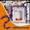 Purple Simulated Rose Vine Halloween Party Simulated Plant Flower Vine Ceiling Decoration Winding Vine