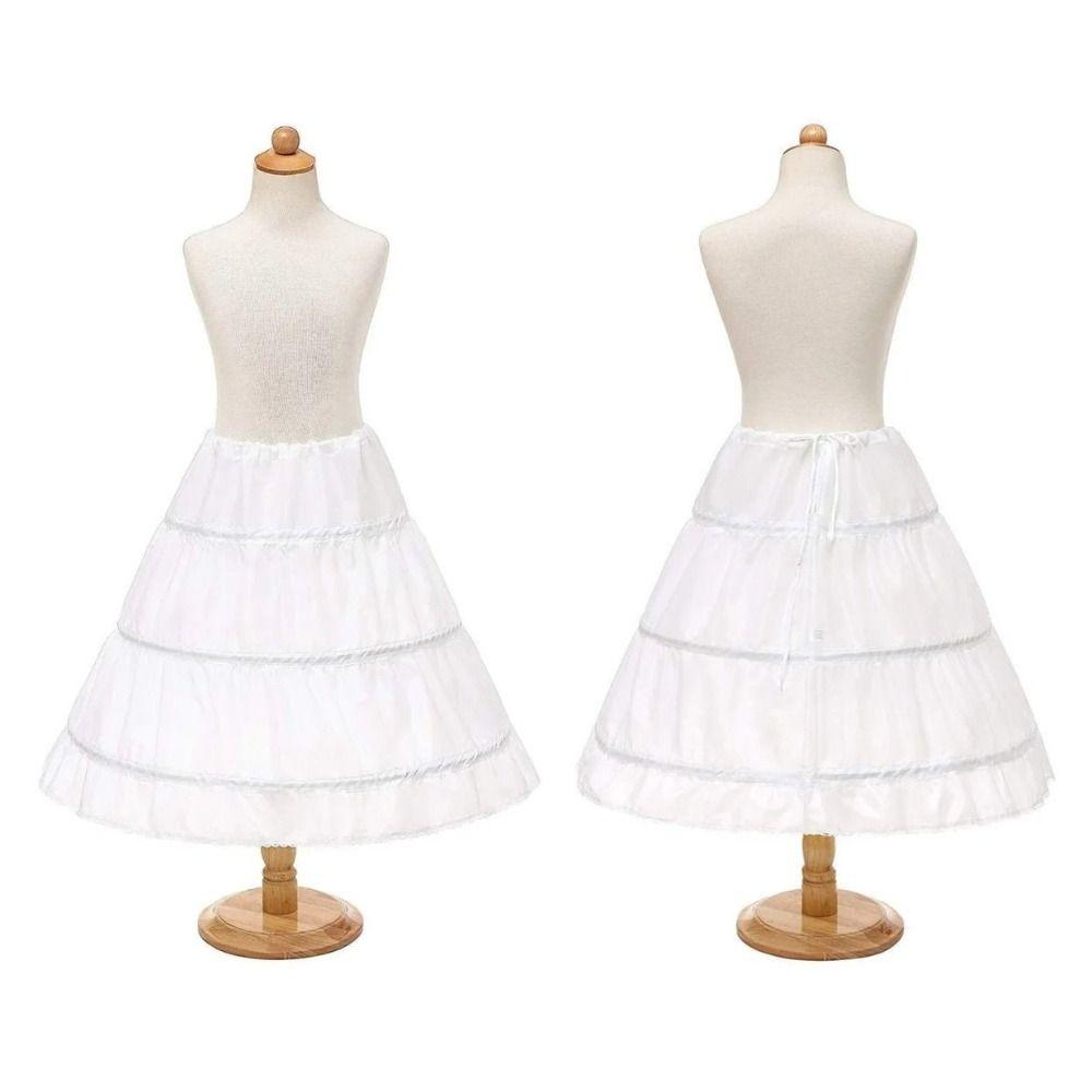 Lace Lolita Petticoat 3 Hoops Cosplay Crinoline Underskirt Bride Wedding Dress Lining Ball Gown