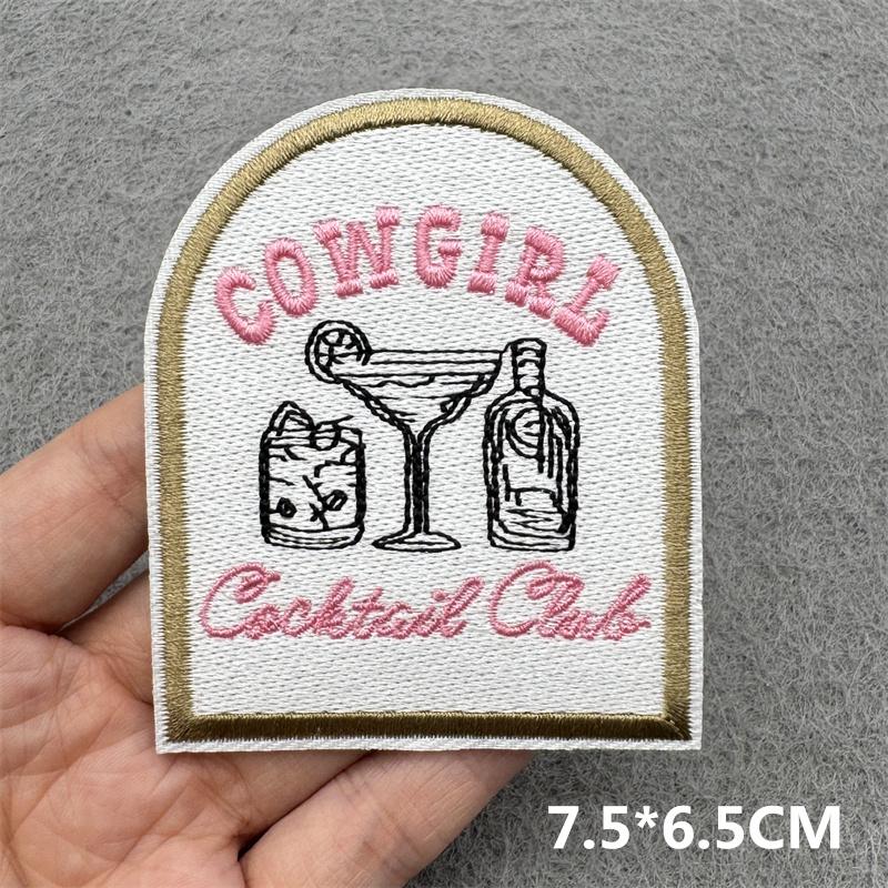 West Cowboys Embroidery Patch Iron On Patches For Clothing Jacket Stickers Letters Patches On Clothes DIY Sewing Applique