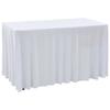 VidaXL Fitted Tablecloths with Skirt 2 Pcs 243x76x74cm White