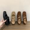 Soft-soled Version~ Flat-soled Retro Suede Mary Jane Single Shoes Women's Shoes 2025 New Spring and Autumn Ballet Evening Shoes