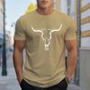 New Summer Men's Fashion T-shirt Personality Bull Printed Men's T-shirt Top