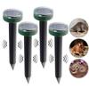 2/4PCS Ultrasonic Solar Power Animals Waterproof Repellent for Outdoor Pest Rodent Gopher Deterrent Vole Snake Chaser