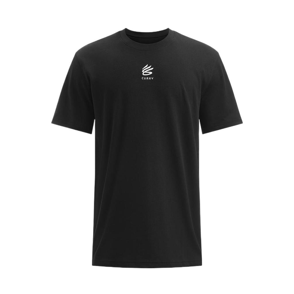 Under Armour Curry Series Logo Moisture-Wicking Crew Neck T-Shirt Men Tops Black 1387107-001