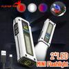 Portable XPG COB LED Flashlight 2000mAh 7Gear Rechargeable Mini Torch Magnet Emergency Power Bank Outdoor Camping Pocket Light