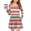 Christmas Day Girls' Long Sleeve Dress - Color Pocket Dress