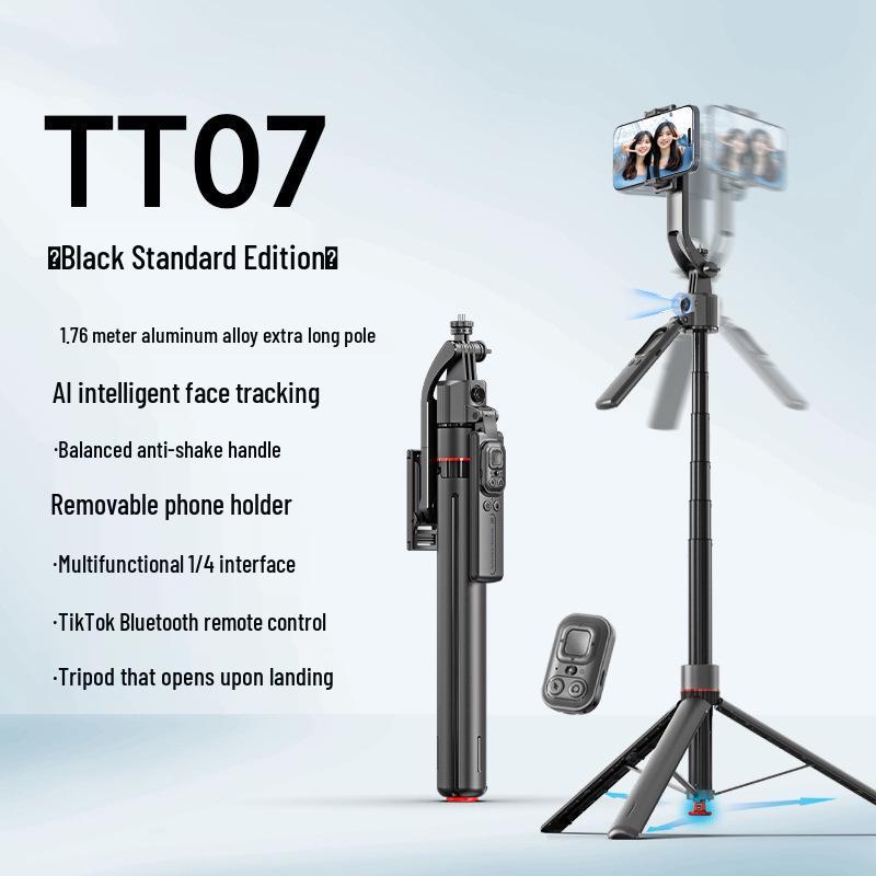 CYKE Selfie Stick & Anti-Shake Retractable Stabilizer with Automatic Face Tracking