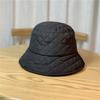 Rhombus Bucket Hat Women's Autumn and Winter Warm Fashion Basin Hat,Winter Bucket Hat for Men and Women - Thickened Solid Color Warm Fisherman Cap