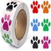 500 Pcs Dog Paw Dog Paw Sticker Colorful/Black Pet Dog Paw Sticker Hand Account Stickers  Children