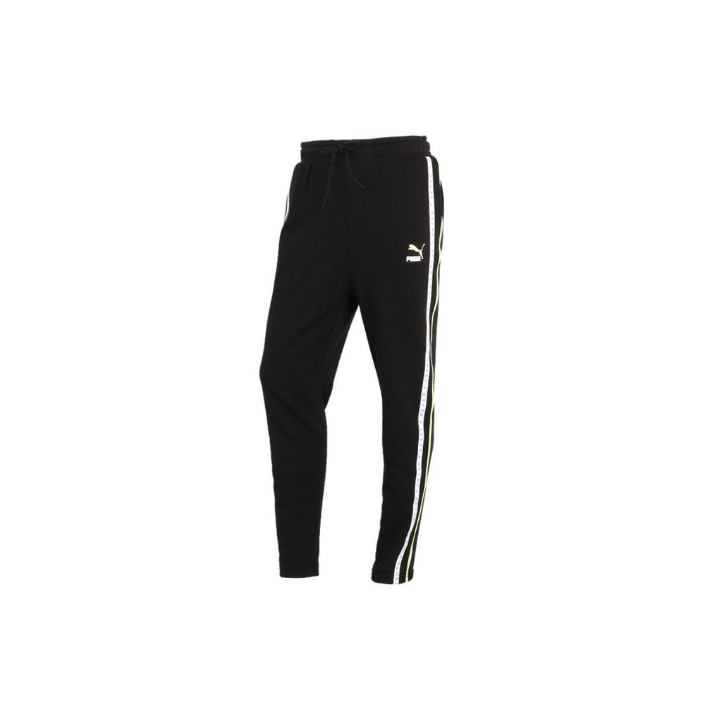 Puma Running Training Track Pants with Side Logo Tape Women Bottoms Black 531079-01