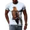 Summer Personality Funny Birds Pattern T-shirt For Men Casual Taste 3D Printed Round Neck T-shirts Hip Hop Street Style Tee Top