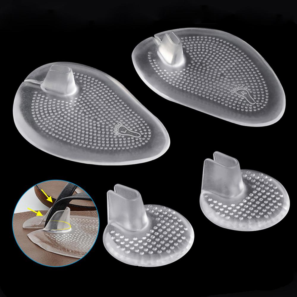 Invisible Flip Flop Sandals Forefoot Pad Silicone Slip Resistant Half Yard Heel Pad Toe Separator Pads Massage Insoles Inserts