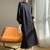 Autumn and Winter New Fashion Knitted Inner Dress Women's Fringed Semi-turtleneck Sweater Bottoming Long Dress Tide