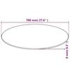 VidaXL Plateau de Table, Ø 700 mm, Verre Trempé, Sans Montage, Transparent, Rond, 8 mm d’Épaisseur 243628
